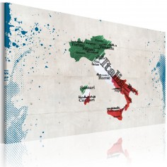 Tablou  Map of Italy
