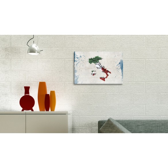 Tablou  Map of Italy