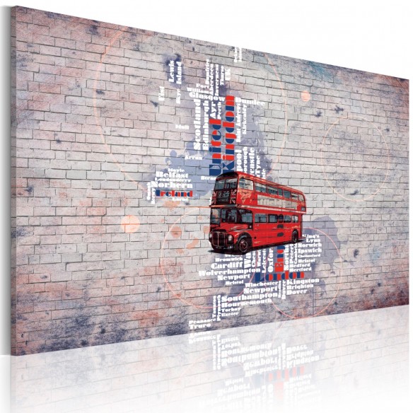 Tablou  Around the Great Britain by Routemaster