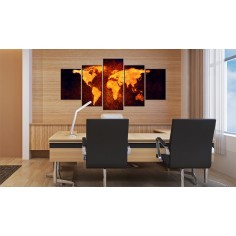 Tablou  Map of the World  Hot lava 2