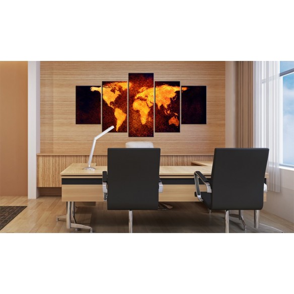 Tablou  Map of the World  Hot lava
