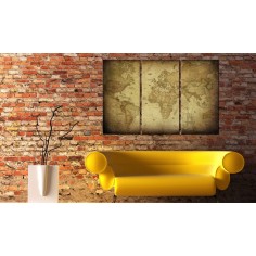 Tablou  Old map triptych 2