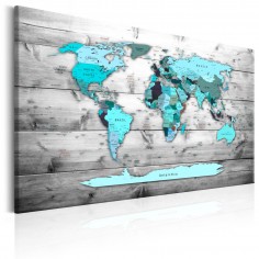 Tablou  World Map Blue World