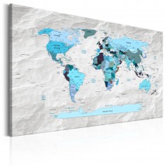 Tablou  World Map Blue Pilgrimages