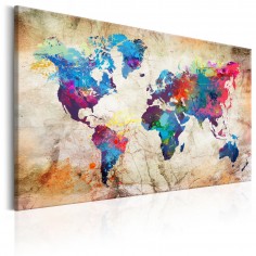 Tablou  World Map Urban Style