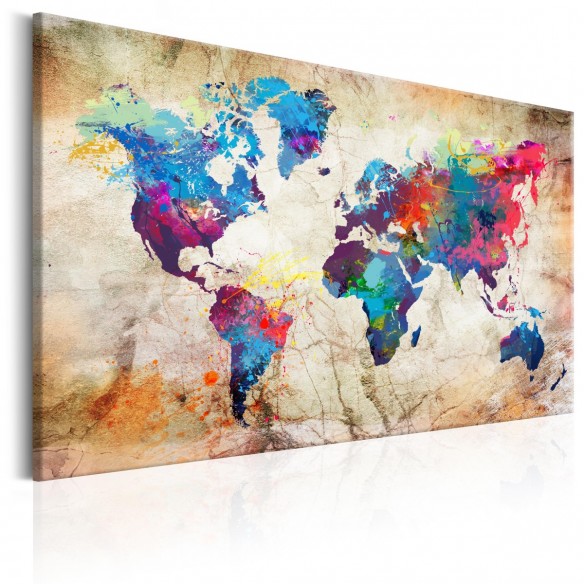 Tablou  World Map Urban Style