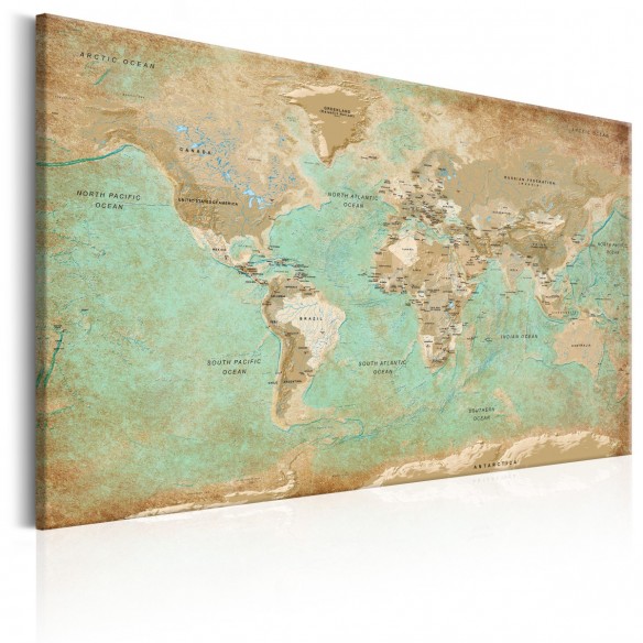 Tablou  World Map Celadon Journey