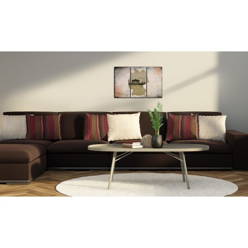 Tablou  map Germany, Brandenburg Gate  triptych