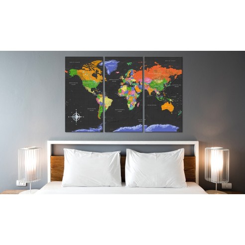 Tablou  Maps Dark Depth