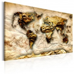 Tablou  Map Leonardo da Vinci inspiration