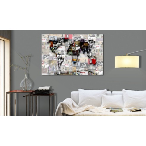 Tablou  Map Banksy inspiration