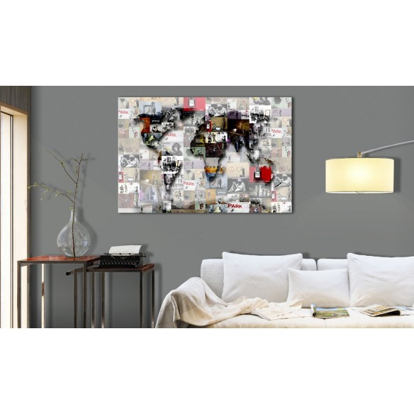 Tablou  Map Banksy inspiration