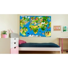 Tablou  Childrens Map (1 Part) Wide 2