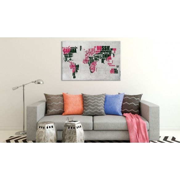 Tablou  World Map The French Connection (FR)