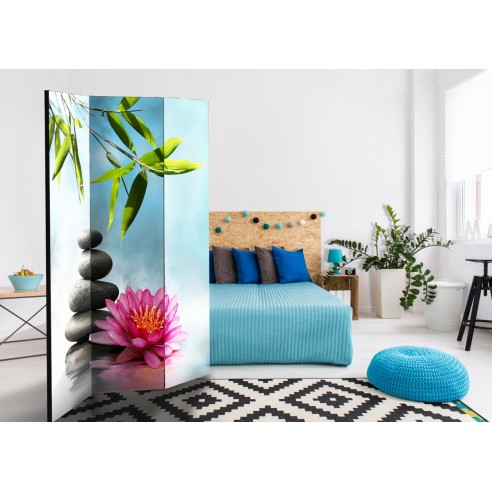 Paravan  Water Lily and Zen Stones [Room Dividers]