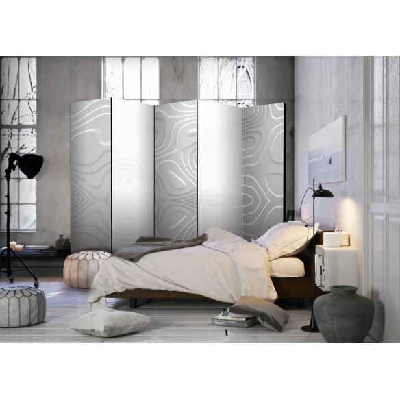 Paravan  Room divider  White waves II