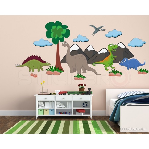 Dino Land - Sticker cu dinozauri pentru copii