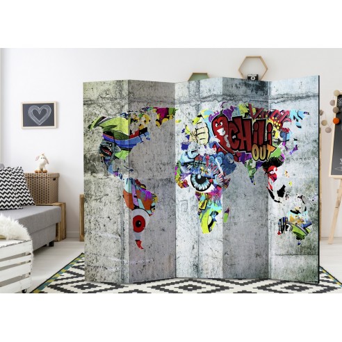 Paravan  Graffiti World [Room Dividers]