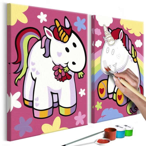 Set pictura pe numere  Unicorns