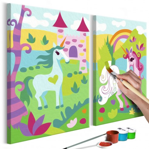 Set pictura pe numere  Fairytale Unicorns