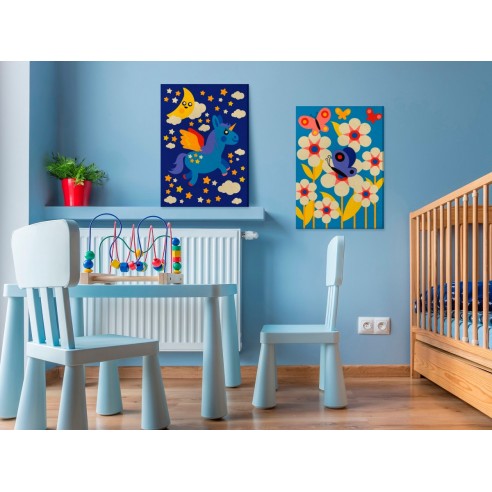 Set pictura pe numere  Butterfly & Unicorn