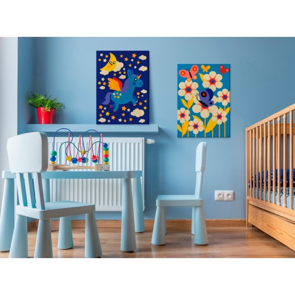 Set pictura pe numere  Butterfly & Unicorn