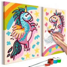 Set pictura pe numere  Chubby Unicorns