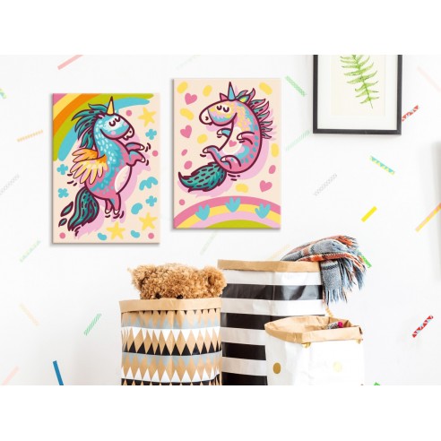 Set pictura pe numere  Chubby Unicorns