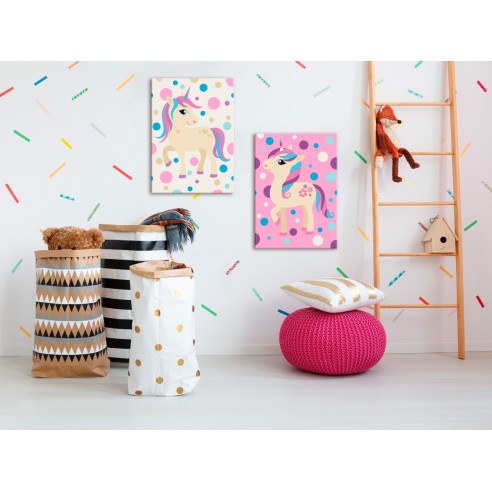 Set pictura pe numere  Unicorns (Pastel Colours)