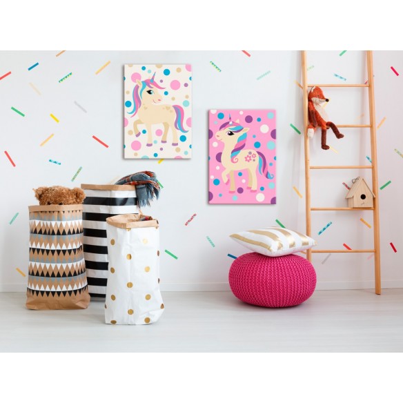Set pictura pe numere  Unicorns (Pastel Colours)