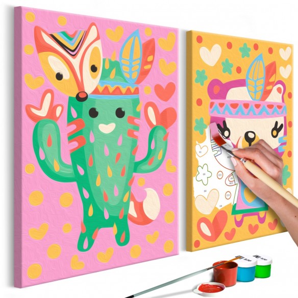 Set pictura pe numere  Cactus & Bear