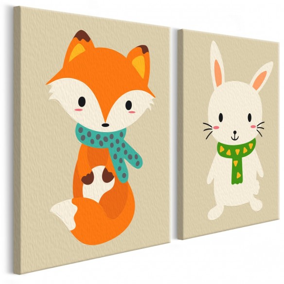 Set pictura pe numere  Fox & Bunny