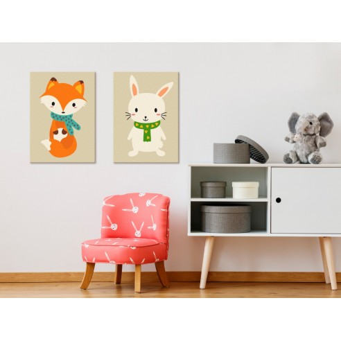 Set pictura pe numere  Fox & Bunny