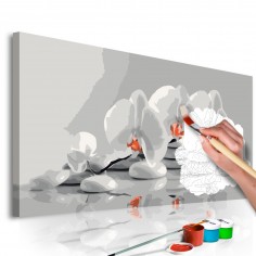 Set pictura pe numere  Orchid (white & grey)