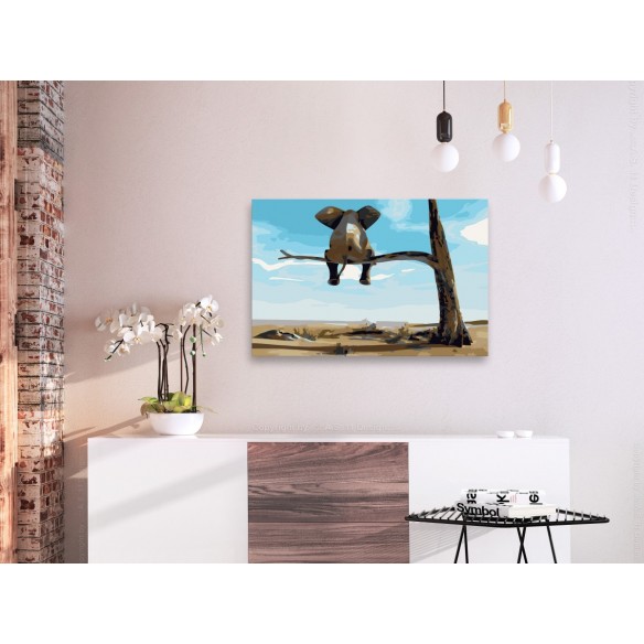 Set pictura pe numere  Elephant In A Tree