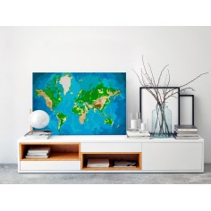 Set pictura pe numere  World Map (Blue & Green) 2