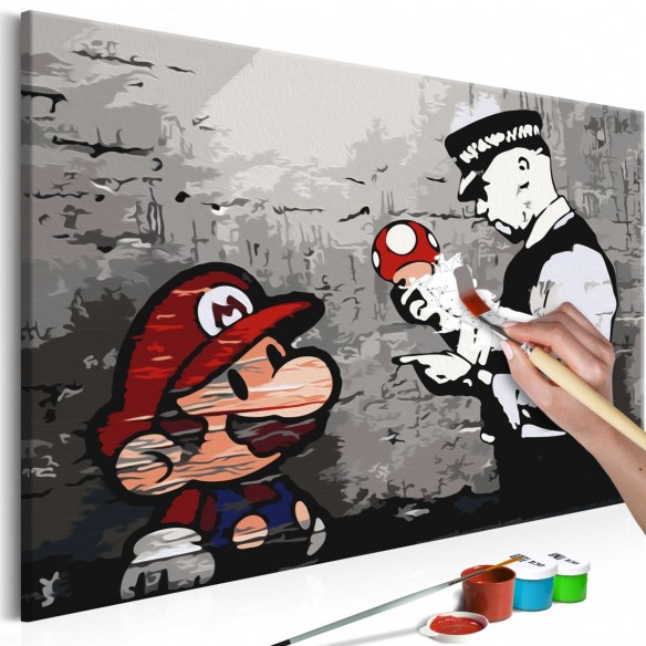 Set pictura pe numere  Mario (Banksy)