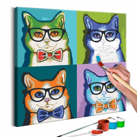 Set pictura pe numere  Cats With Glasses