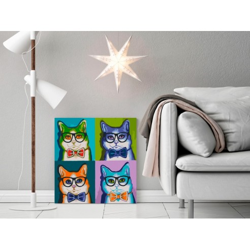 Set pictura pe numere  Cats With Glasses
