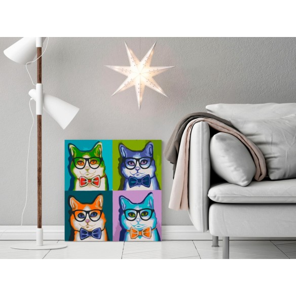 Set pictura pe numere  Cats With Glasses