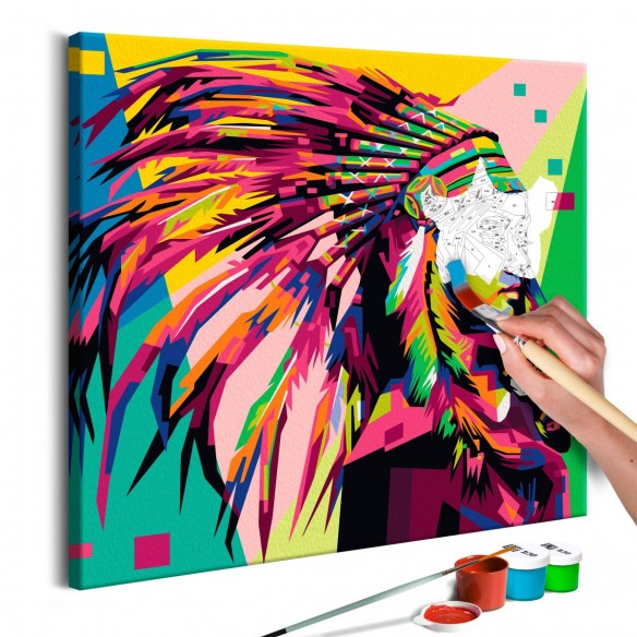 Set pictura pe numere  Native American (Plume)