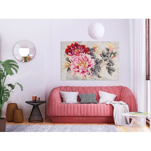 Set pictura pe numere  Beautiful Peonies