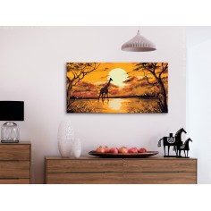 Set pictura pe numere  Giraffe at Sunset 2
