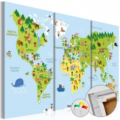 Tablou din plută  Childrens World [Cork Map]