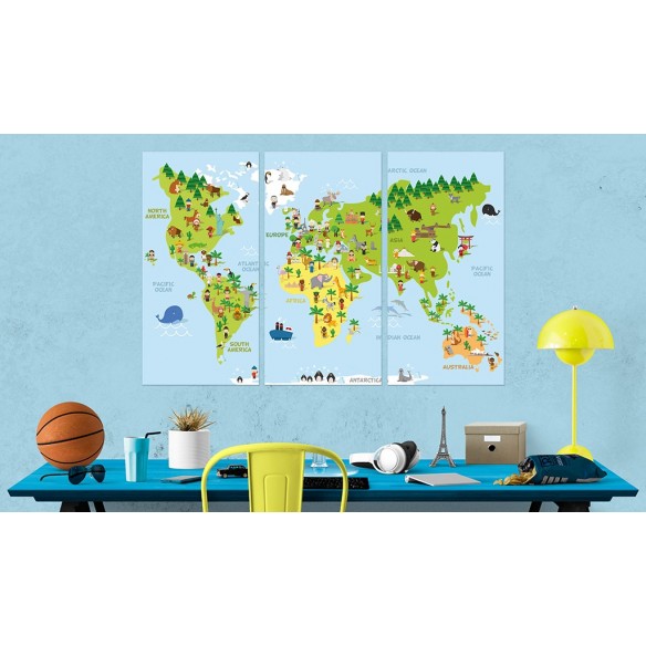 Tablou din plută  Childrens World [Cork Map]