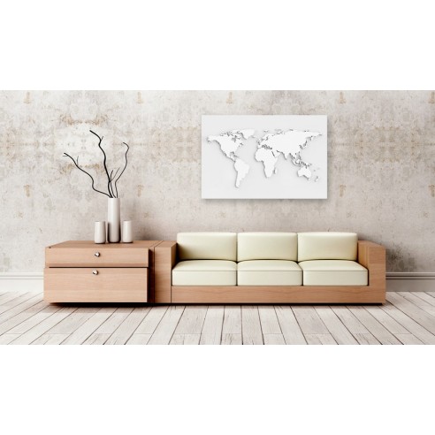 Tablou din plută  Monochromatic World [Cork Map]