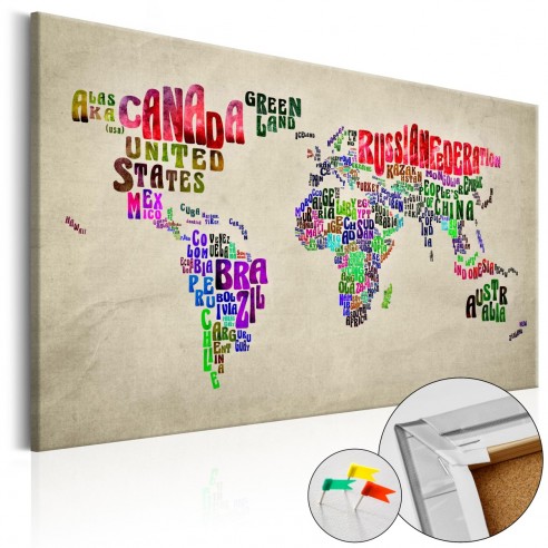 Tablou din plută  Global Tournée (EN) [Cork Map]