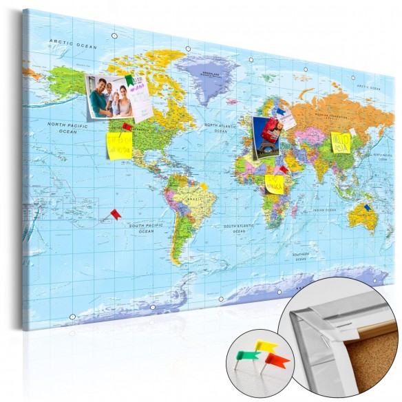 Tablou din plută  Orbis Terrarum [Cork Map]