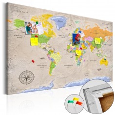 Tablou din plută  Maps Vintage Style [Cork Map]