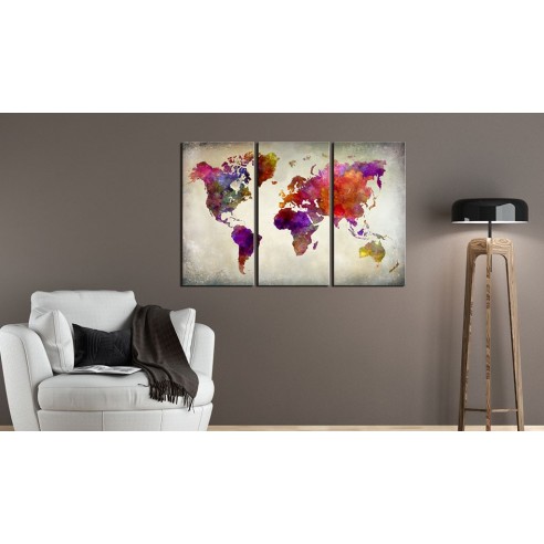 Tablou din plută  Mosaic of Colours [Cork Map]